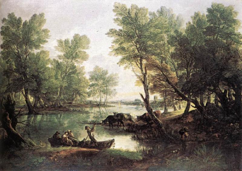 GAINSBOROUGH, Thomas River Landscape dg France oil painting art